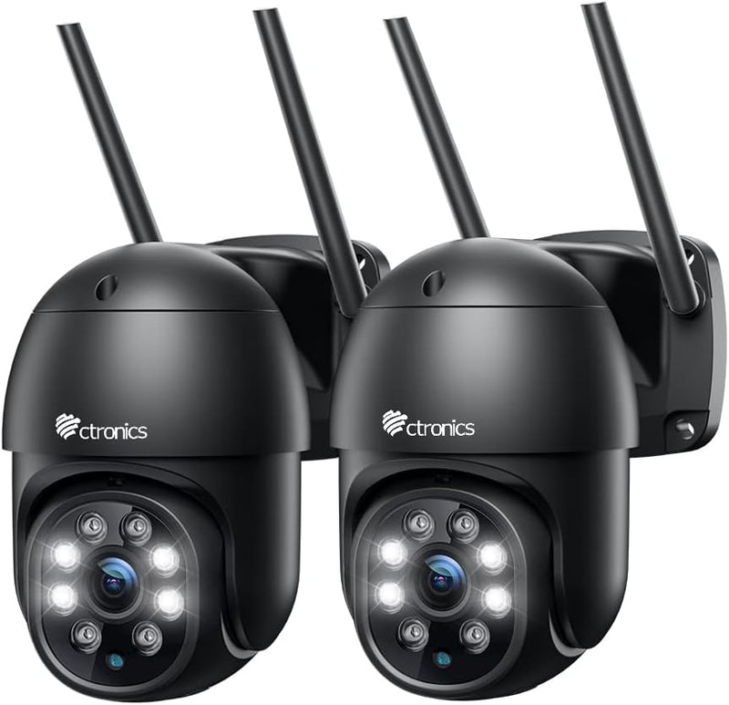 ctronics 2.5K 4MP Überwachungskamera Aussen WLAN, 2560×1440P PTZ WiFi 2,4/5GHz IP Kamera Outdoor mit