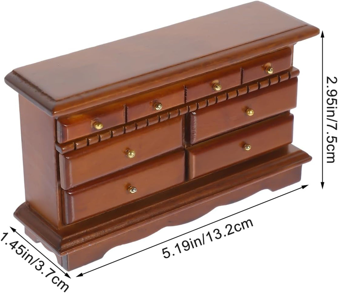 TOYANDONA Mini Möbel Tv-Schrank Holz Puppenhaus Zubehör Kommode Nachttisch 1:12 Massstab DIY Miniatu