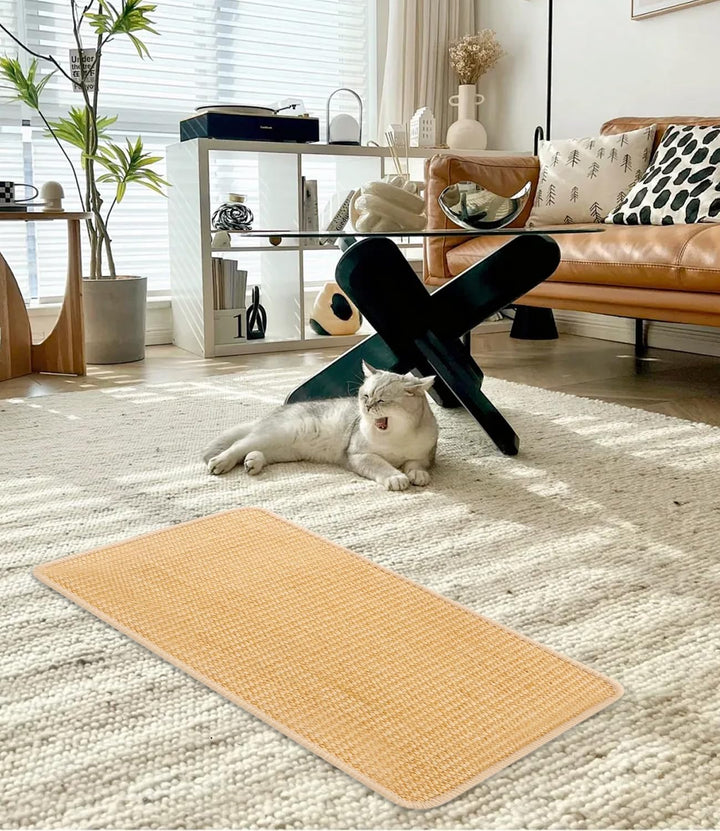 3 Kratzteppiche für Katzen, 50 × 25 cm, natürlicher Sisal, für Sofa und Möbel, Primary Color
