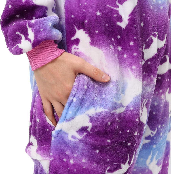 Katara 1744 Jumpsuit, UnisexÊ? Erwachsene, Einhorn Lila-bunt, Körpergrösse 145-155cm (S) Einhorn Lil
