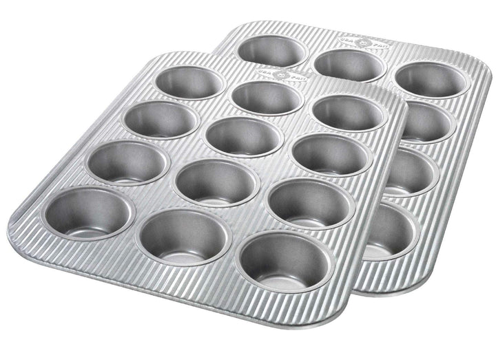 USA Pan Backformen Muffinform 12 Well 2 Stück aluminierter Stahl, Standard-Muffin, 12 Mulden, 2 St&amp;