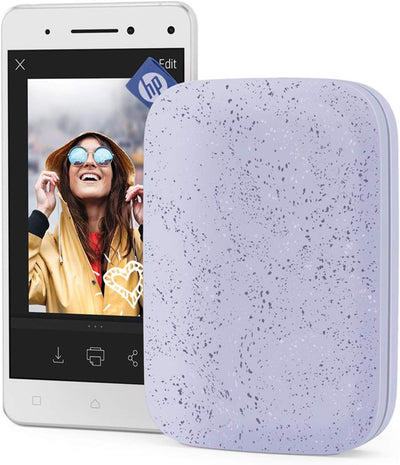 HP Sprocket Portable 5x7.6 cm Sofortbilddrucker (Lila) Drucken Sie Bilder auf Zink Sticky-Backed Pap