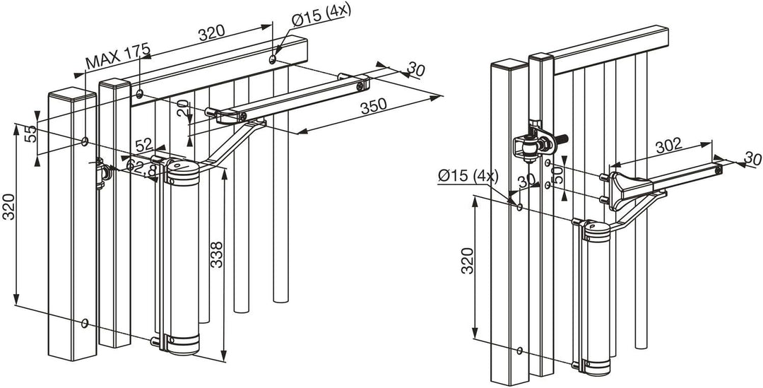 LOCINOX ZILV Türschliesser Lion, für Türen bis zu 75 kg, Aluminium silberfärbig, Silber