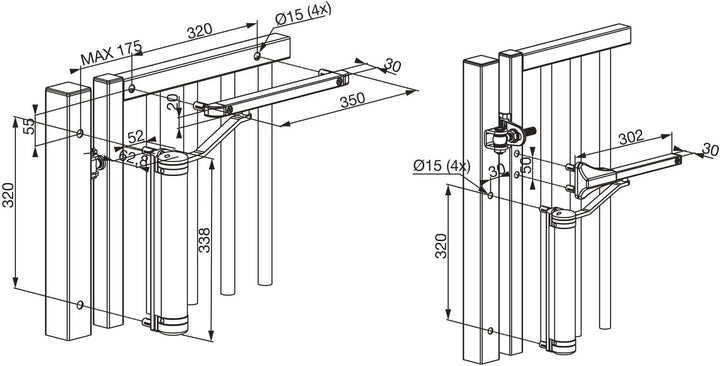LOCINOX ZILV Türschliesser Lion, für Türen bis zu 75 kg, Aluminium silberfärbig, Silber
