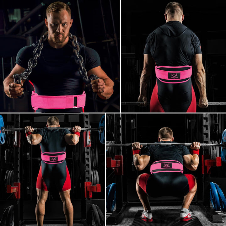 Gewichthebergürtel, Doppelkraft, gepolstert, 5,5 Neopren, für Rücken, Fitnessstudio, Bodybuilding, K
