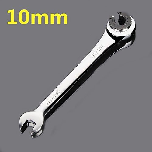 10 mm Rohr-Ratschenschlüssel Ratsche Doppelschlüssel offenes Ende, Schlagmutterschlüssel, Chrom-Vana
