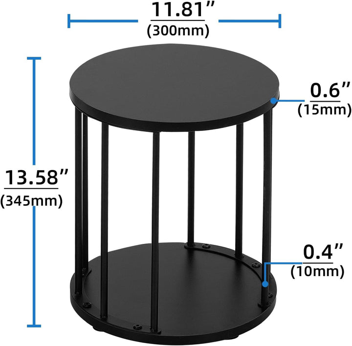 HDANI Rund Pflanzenständer Metall 35cm,Solider und Robuster Blumenständer für Wohnzimmer, Garten,Bal