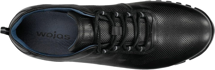 Herren-Sneaker | Narbenleder | Weiches Futter | Casual Stil | Perfekt für Jede Jahreszeit, Schwarz