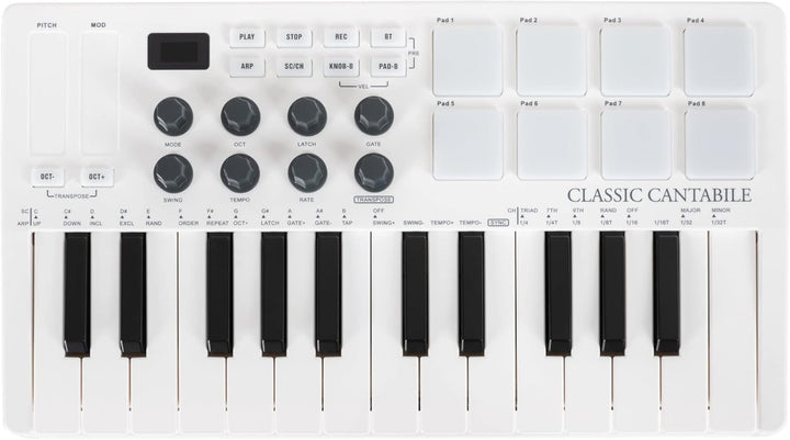 Classic Cantabile M25-AIR Wireless MIDI Controller Keyboard - Übertragung per Bluetooth - kompatibel