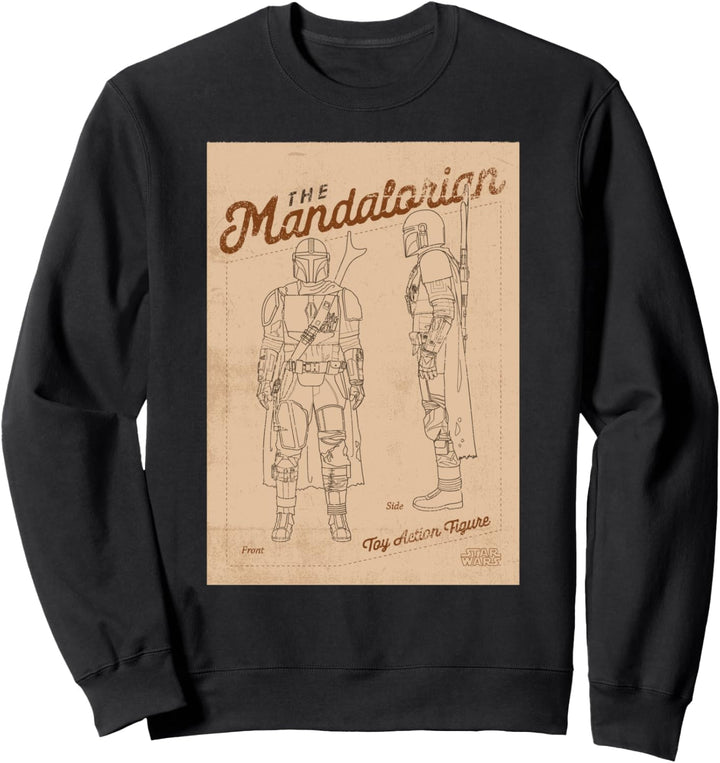 Star Wars The Mandalorian Action Figure Diagram Sweatshirt