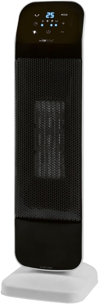 Clatronic Keramik-Heizlüfter HL 3763, Heizung und Ventilator, Elektroheizung für Badezimmer/Wohnmobi