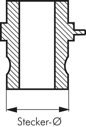 Kamlock-Verschlussstecker (DP) 1", Edelstahl (1.4408) Werkstoff:Edelstahl (1.4408) Baugrösse:1" PN:1