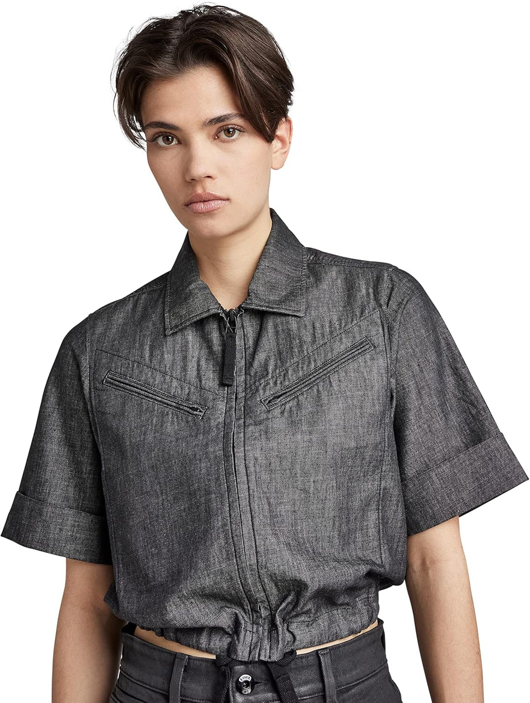 G-Star RAW Damen Flight Top Shirts S Schwarz (Jet Black D22154-d195-a814), S Schwarz (Jet Black D221