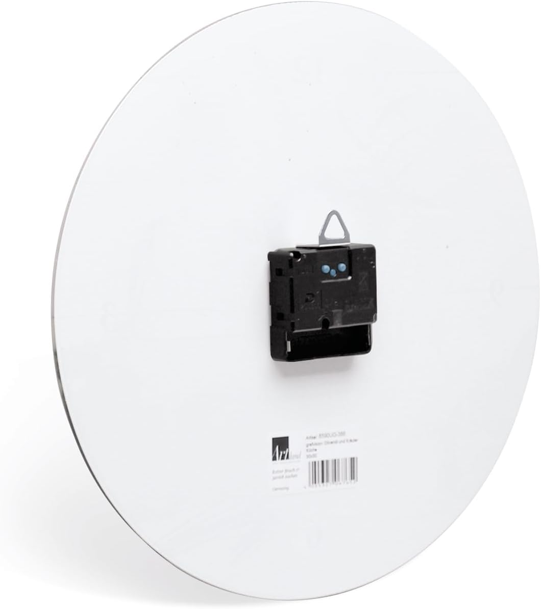 ARTLAND Wanduhr ohne Tickgeräusche Glas Funkuhr Ø 30 cm Rund Lautlos italienisches Essen mediterran