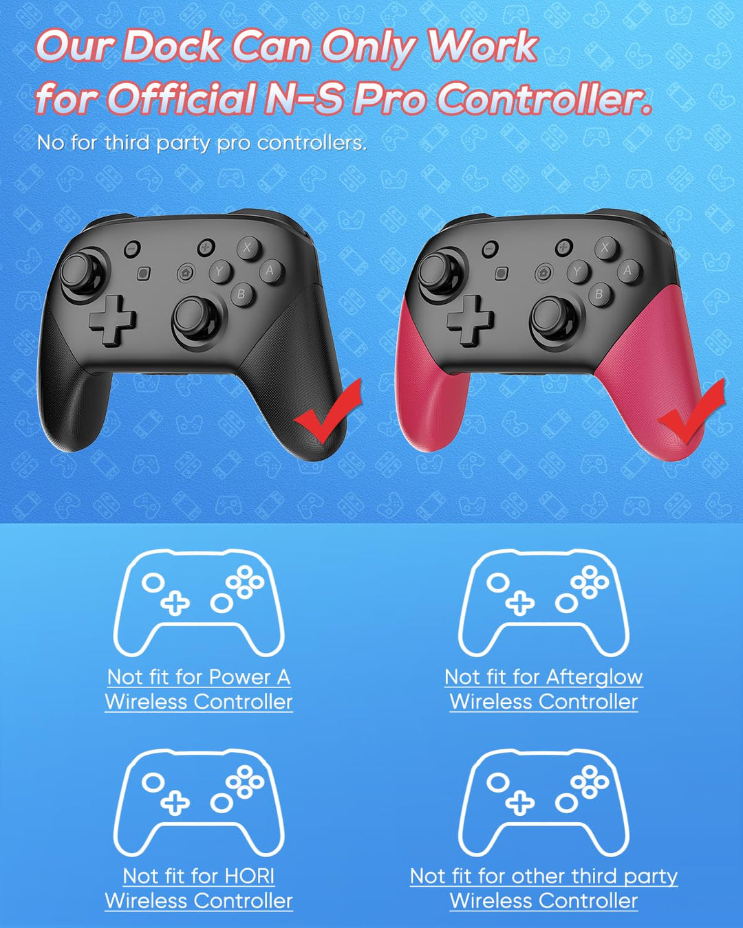FASTSNAIL Ladestation Kompatibel mit Nintendo Switch&Switch OLED für Joy Cons， Controller Ladestatio