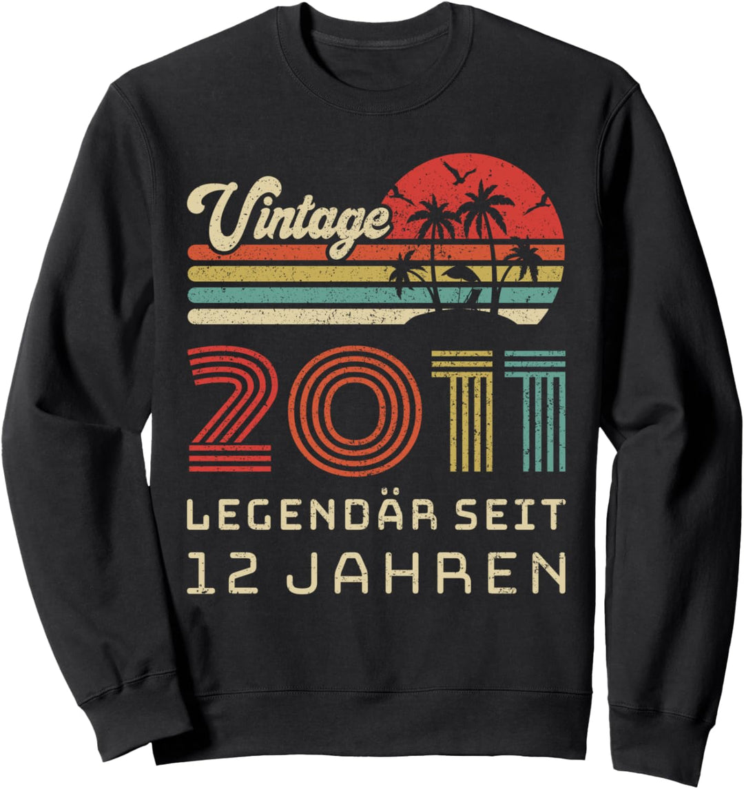 Vintage 2011 Legendär seit 12 Jahren 12 Geburtstag Sweatshirt