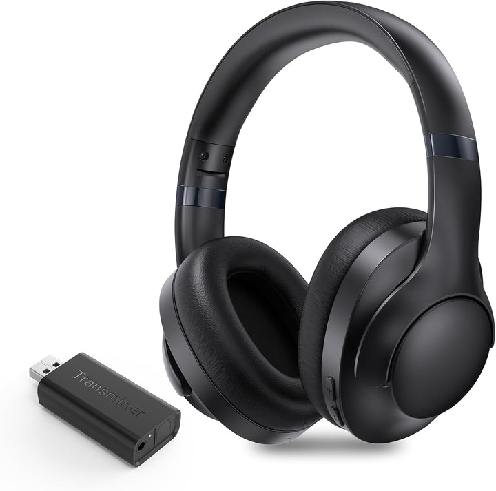 Wireless Kopfhörer zum Fernsehen mit Sender und Headset-Ständer, 196ft Reichweite mit optischen, AUX