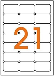 agipa 15088 Wetterfeste Folien-Etiketten, 63,5 x 38,1 mm, weiss