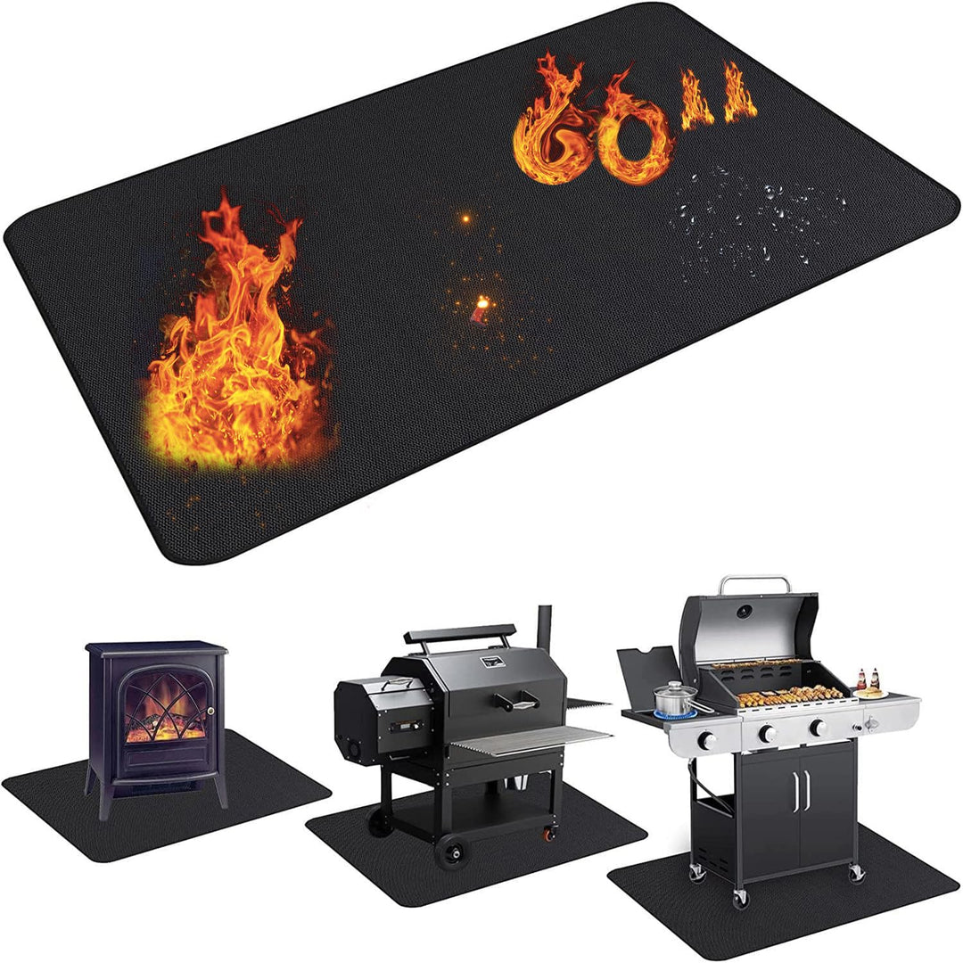 UBeesize Thickened 152x91cm unter Grill Matte für Outdoor-Grill, feuerfeste Matte für Rasen, Raucher