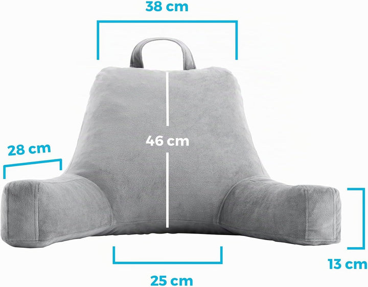 Linenspa Rückenkissen aus zerkleinertem Memory Foam – Lesekissen perfekt zur Rückenstützung beim Ent