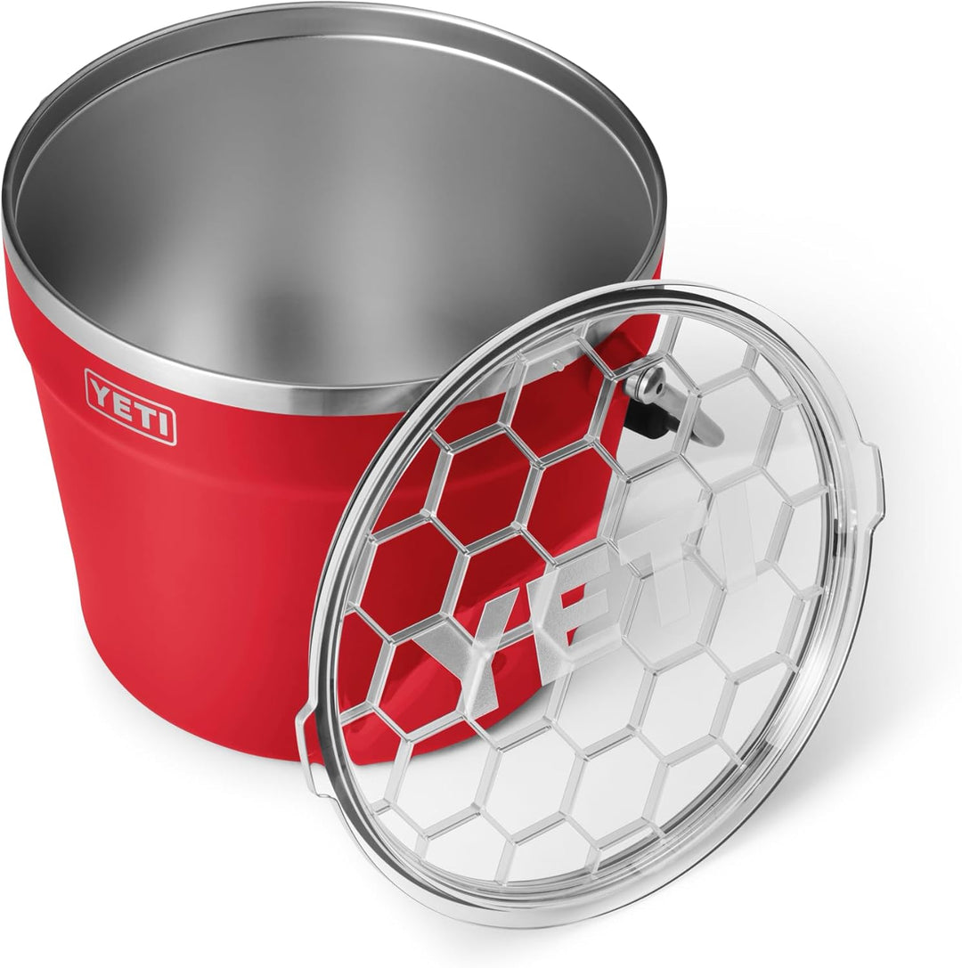 YETI Coolers Beverage Bucket Camping Rescue Red, Rescue Red