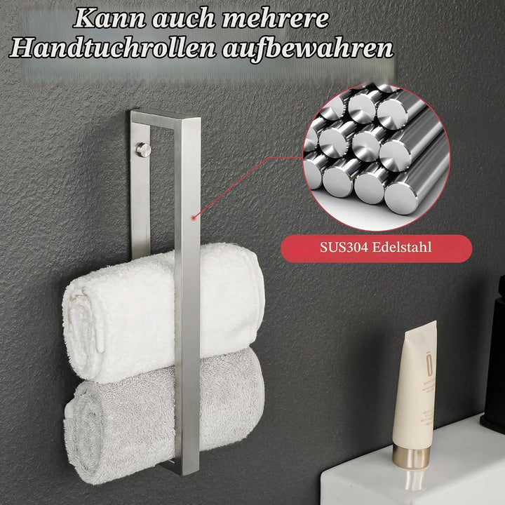 SAYAYO Handtuchhalter Ohne Bohren 30CM Handtuchstange Ohne Bohren Selbstklebend oder Zum Bohren Gebü