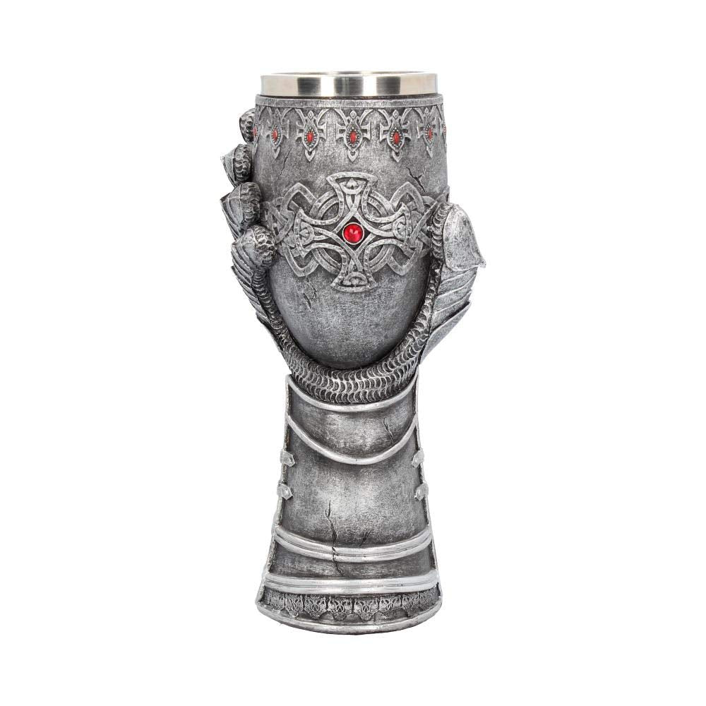 Nemesis Now Ofenhandschuh-Kelch, 23 cm, Grau, Kunstharz mit Edelstahleinsatz, Einheitsgrösse