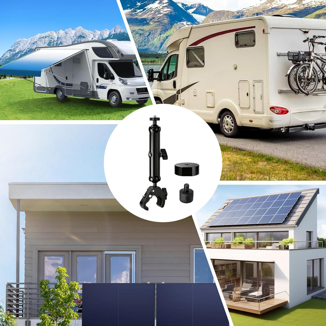 2025 Starlink Mini-Stativhalterung, Aluminiumstange Klemmadapter mit 1/4""-20 & 3/8""-16 Gewinden, 3