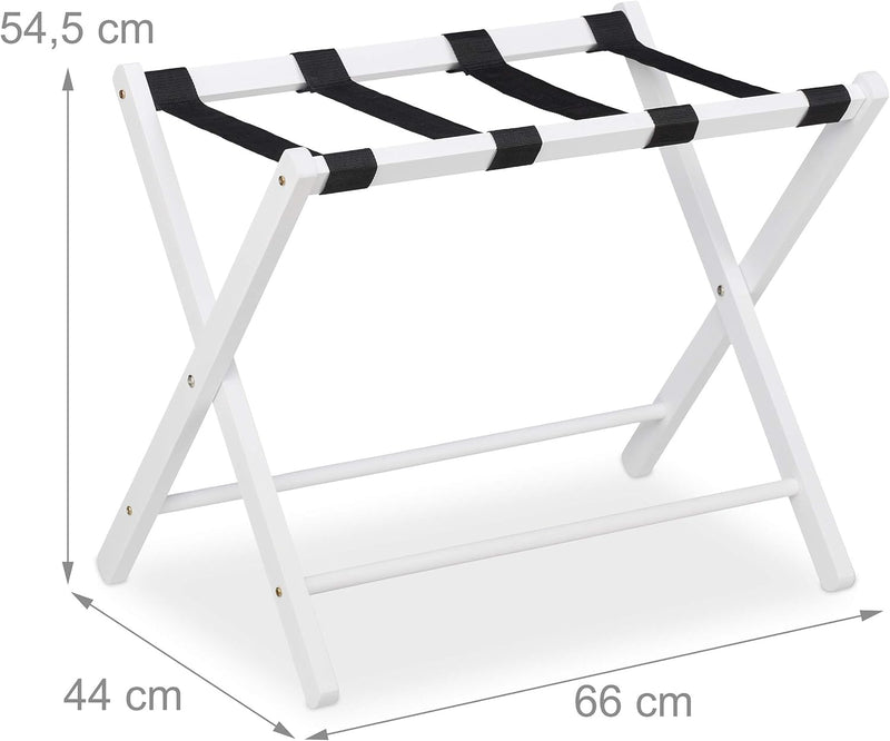 Relaxdays Kofferständer klappbar, Holz Gepäckablage, HBT: 54,5 x 66 x 44 cm, Kofferhocker für Hotel