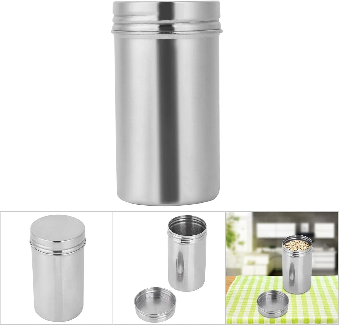 Kaffeedose aus Edelstahl Espressodose Teedose Edelstahldose mit Innendeckel für Kaffeepulver und Kaf