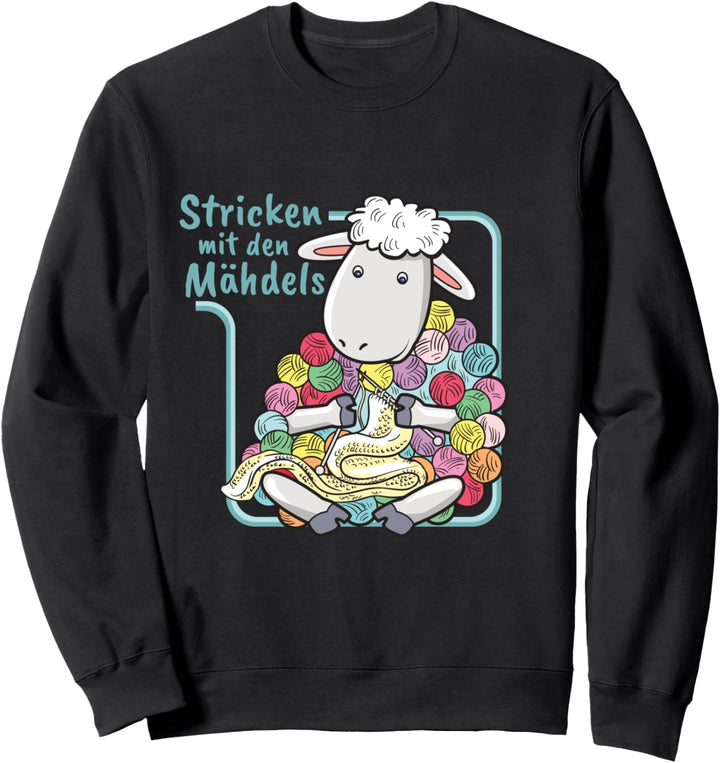 Schaf Wolle I Strickerin I Häkeln Wollknäule Stricken Sweatshirt