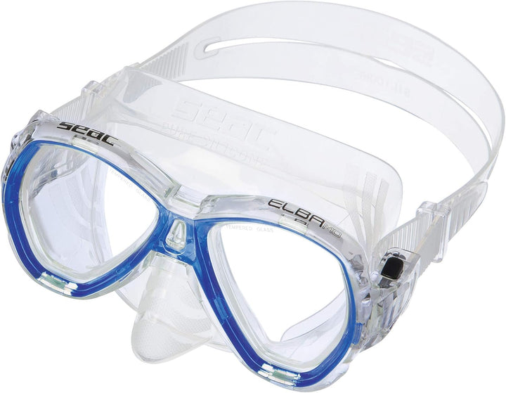SEAC Unisex-Adult Spinta Set mit Schuh-Flossen, Unterwassertauchmaske und Spritzschutz-Schnorchel fü