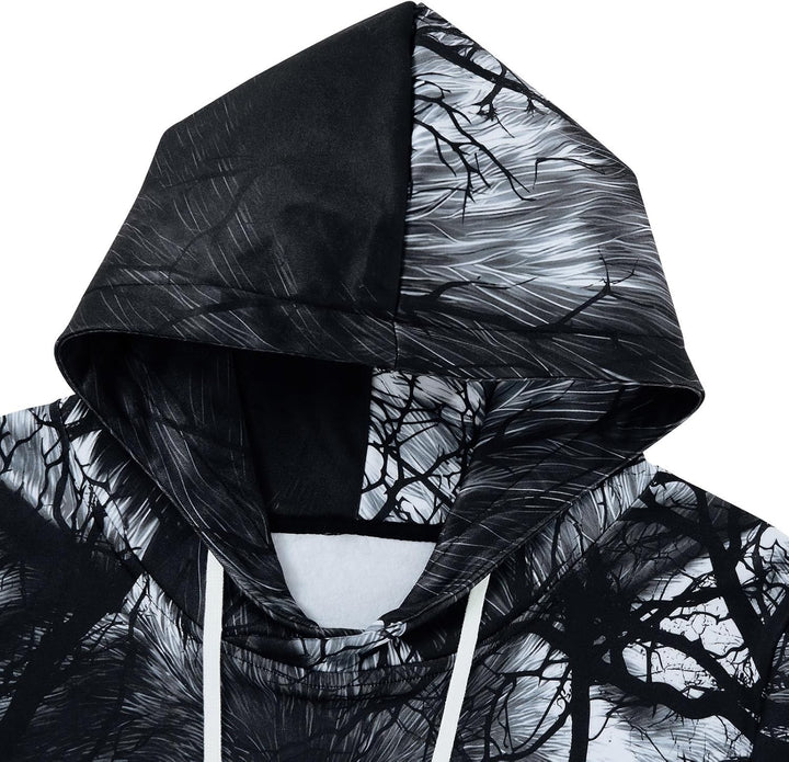 ALISISTER Unisex Hoodie Herren Damen 3D Druck Kapuzenpullover Langarm Hooded Pullover Sweatshirts mi
