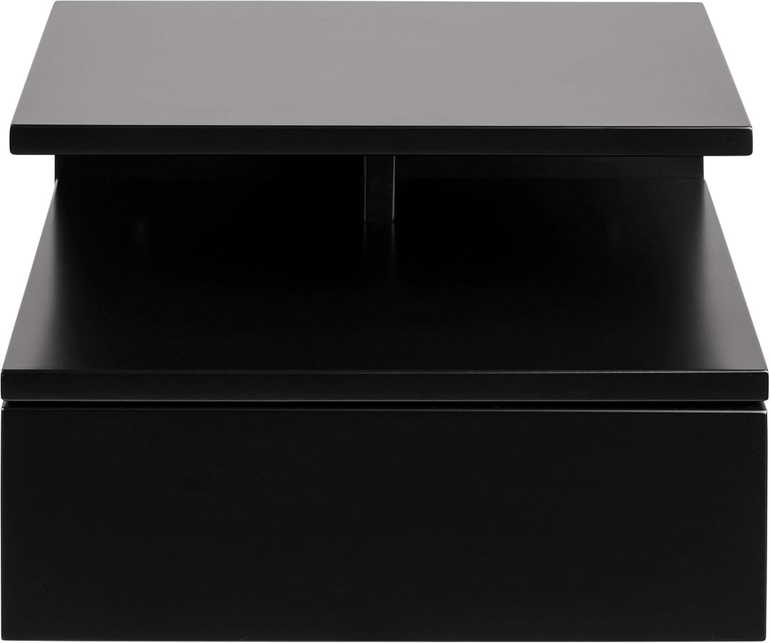 AC Design Furniture Fia Nachttisch mit 1 Schublade in Schwarz, 1 Stück, Wandschrank im Minimalistisc