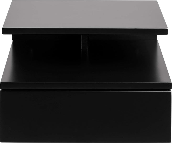 AC Design Furniture Fia Nachttisch mit 1 Schublade in Schwarz, 1 Stück, Wandschrank im Minimalistisc