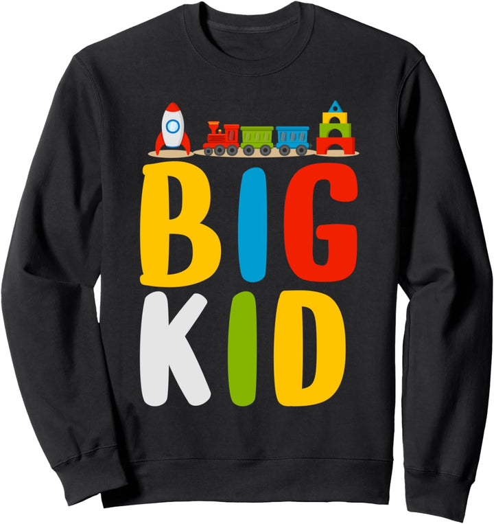 Big Kid Cute Color Train Building Blocks Diapers Nappy Boy Sweatshirt