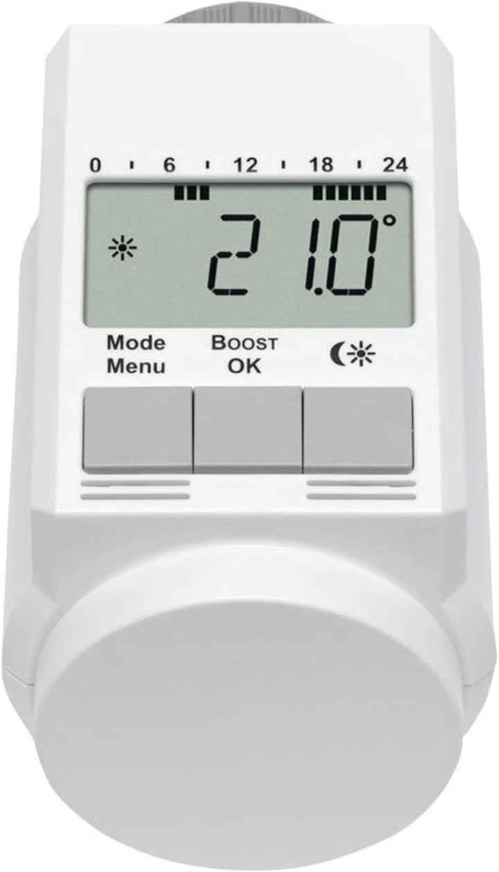 Eqiva 5er-Set Model L Elektronik-Heizkörper-Thermostat mit Boost-Funktion, Weiss, 5er-Set