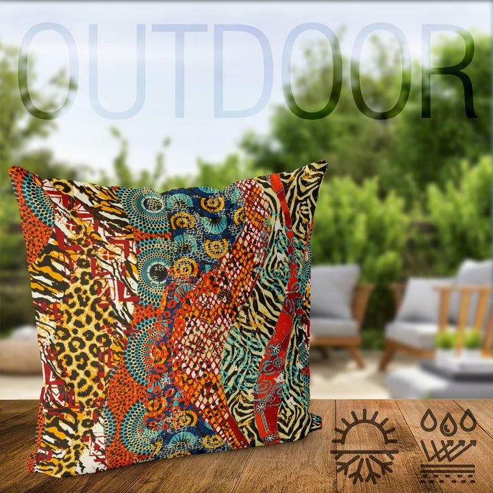 VOID Afrika Leoprint Ethnomuster Kissenbezug Kissenhülle Sofakissen Kissen Deko Outdoor-Kissen Dekok