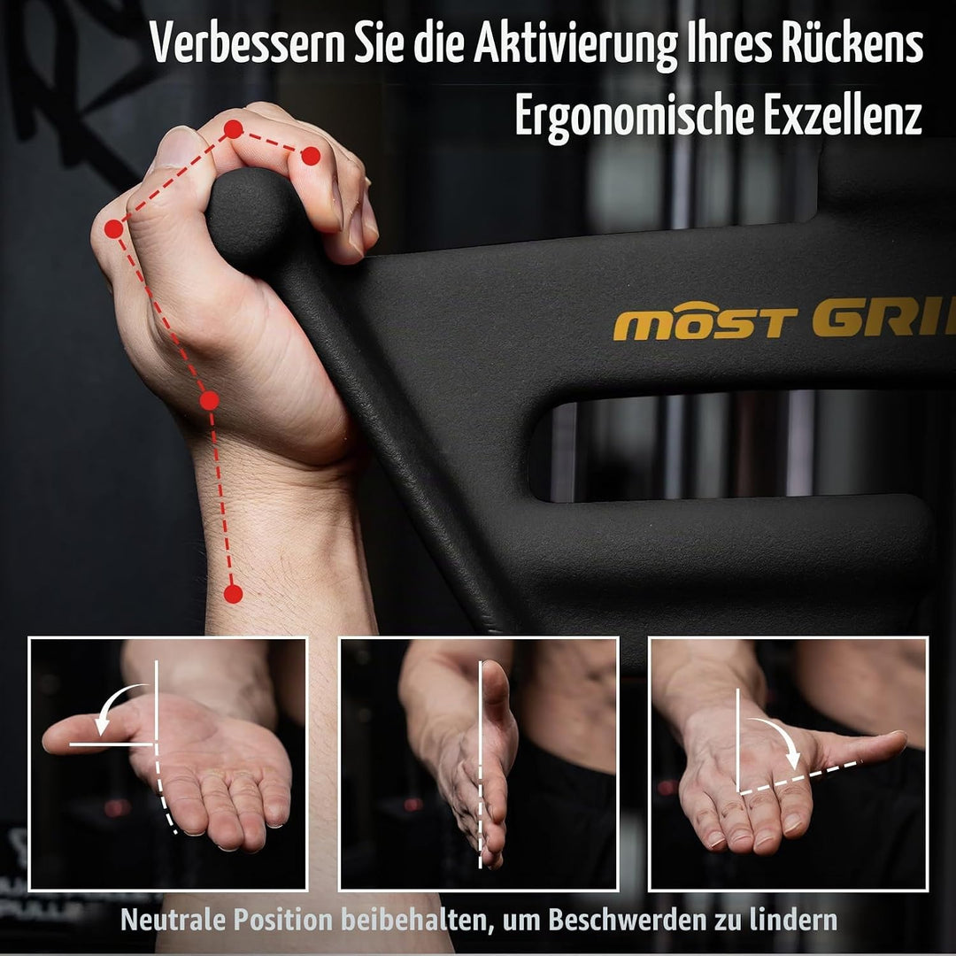 Latzugstange Set mit 8 Ergonomischen Griffen, Dreieckige Stabilität Latzug Griff für Das Training de