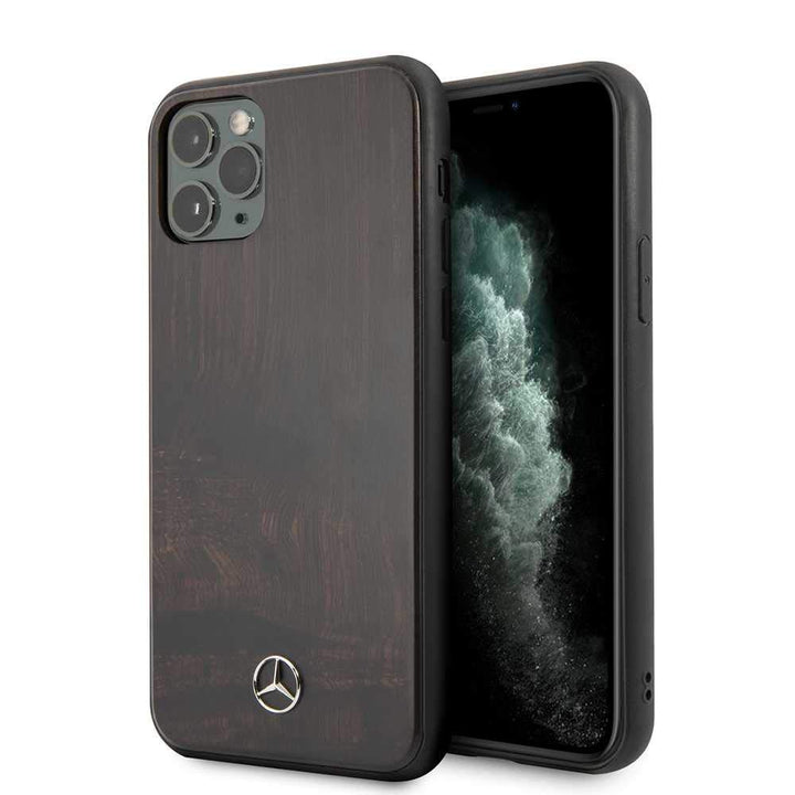 Mercedes-Benz Hülle aus der Wood Line Rosewood Serie für iPhone 11 Pro Max, braun, MEHCN65VWOBR
