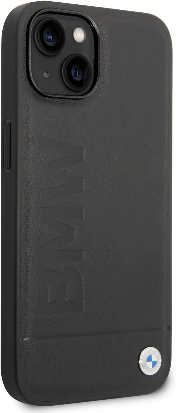 Etui BMW BMHCP14MSLLBK Hülle für iPhone 14 Plus 6,7" schwarz/Black Leather Stamp