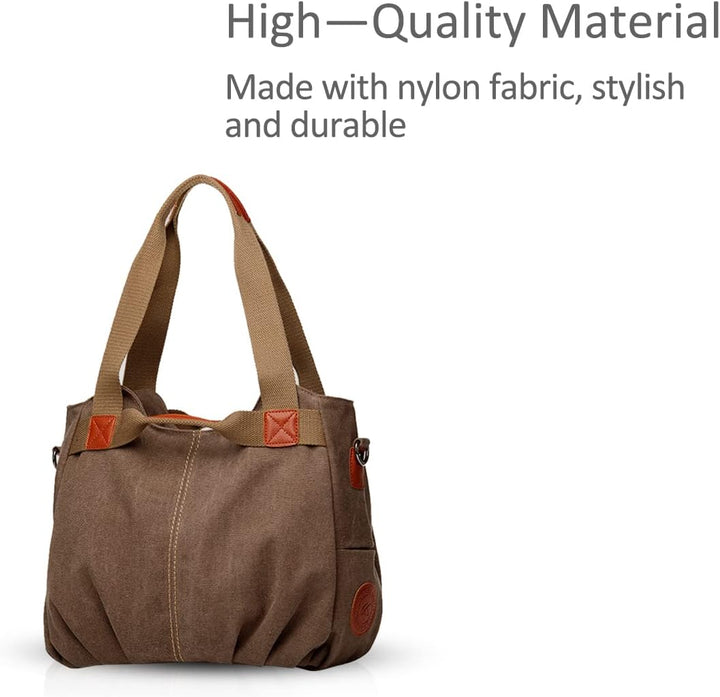 NICOLE &amp; DORIS Canvas Tasche Damen Tragetaschen für Damen Schultertaschen Umhängetasche Leinwand Han
