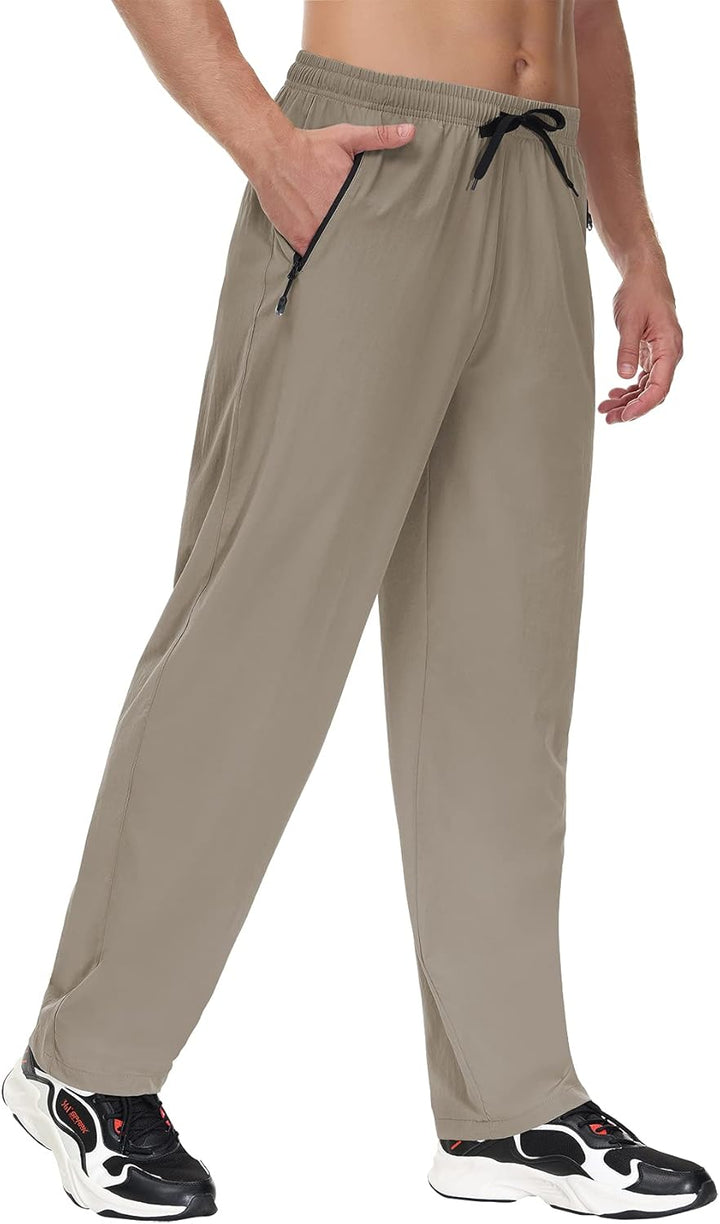 Butrends Herren Wanderhose Leicht Outdoorhose Workout-Laufhosen Atmungsaktive Sporthose, XS Khaki