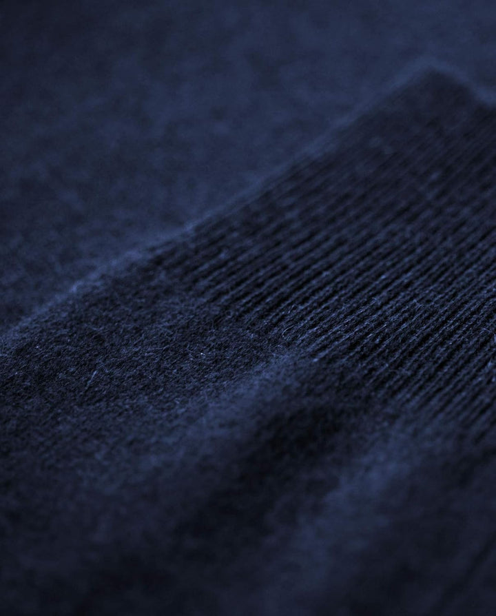 CASH-MERE.CH 100% Kaschmir Herren Kapuzenpullover | Hoodie mit Reissverschluss L Marine, L Marine