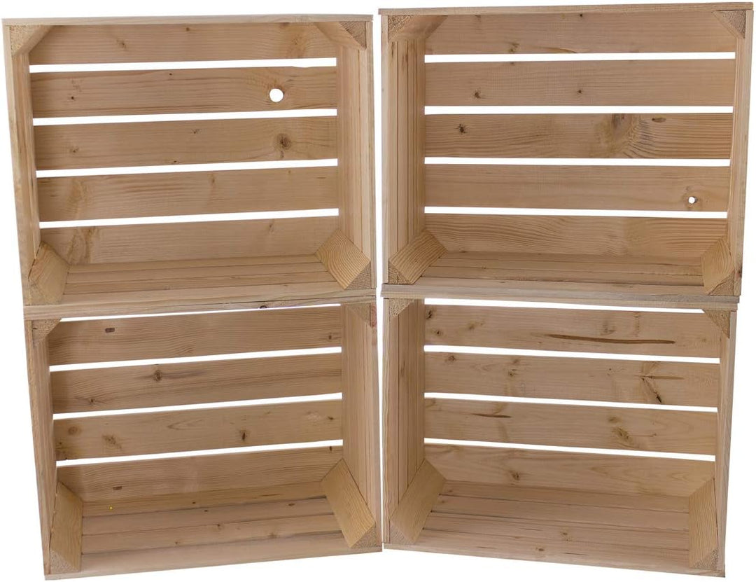 4er Set - Apfelkisten neu natur 50x40x30cm