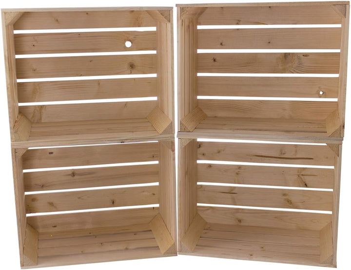 4er Set - Apfelkisten neu natur 50x40x30cm