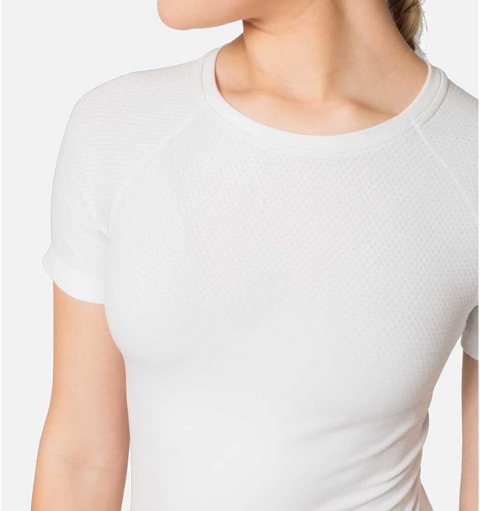 Odlo Damen Bl Top Crew Neck S/S Performance Light E T-Shirt M Weiss, M Weiss