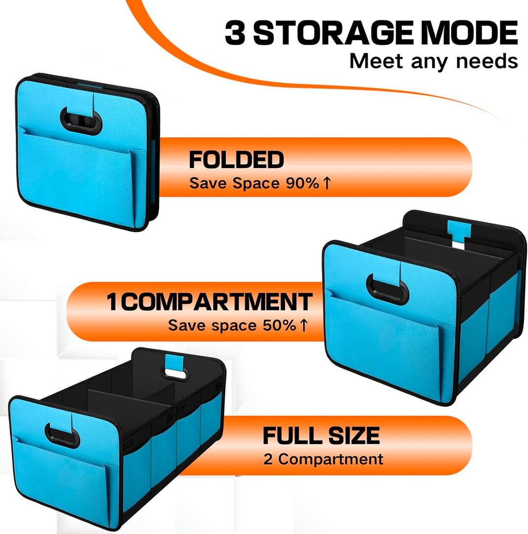 Kofferraum Organizer Auto, Faltbare Kofferraumtasche mit Fächern & Tragegriff,Geräumige Aufbewahrung