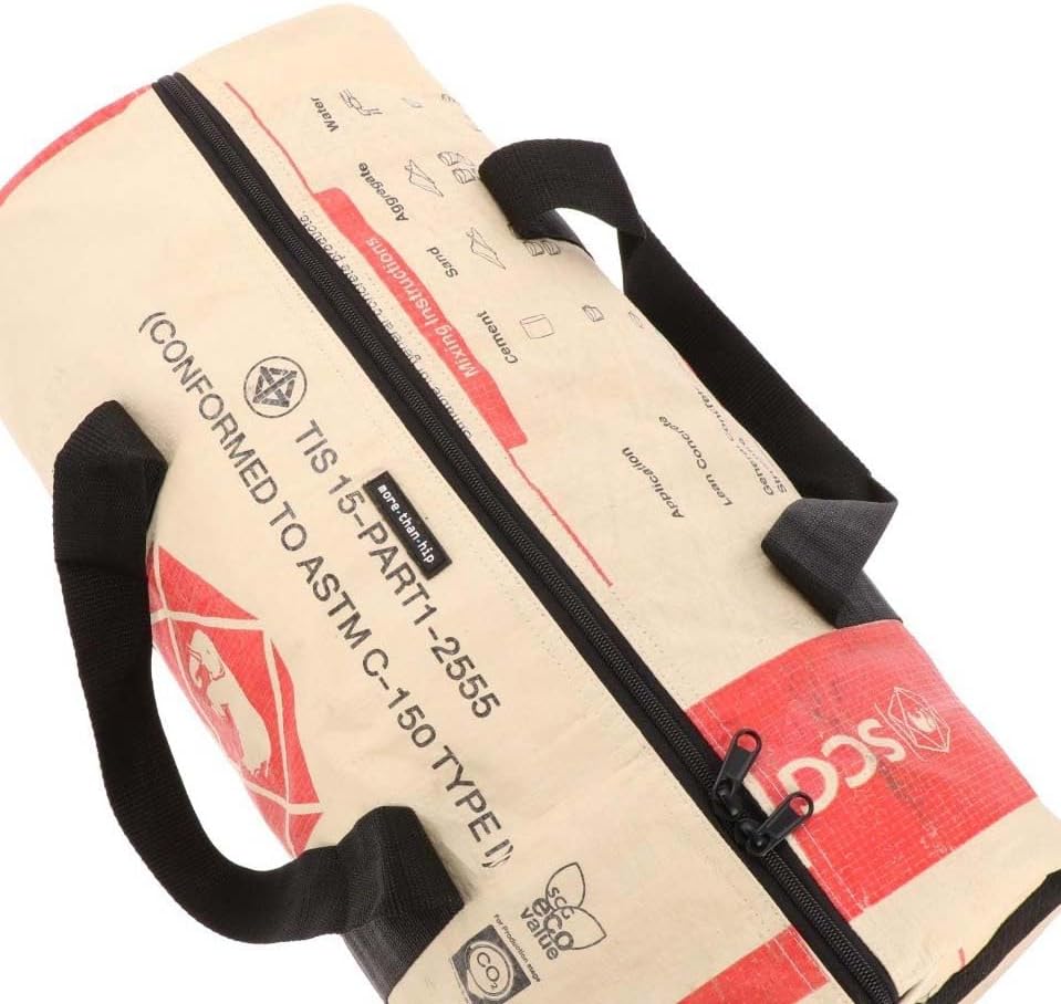 MoreThanHip Jumbo Weekender Elefant Rot - Grosse Reisetasche aus Recycelten Zementsäcke Weekendertas