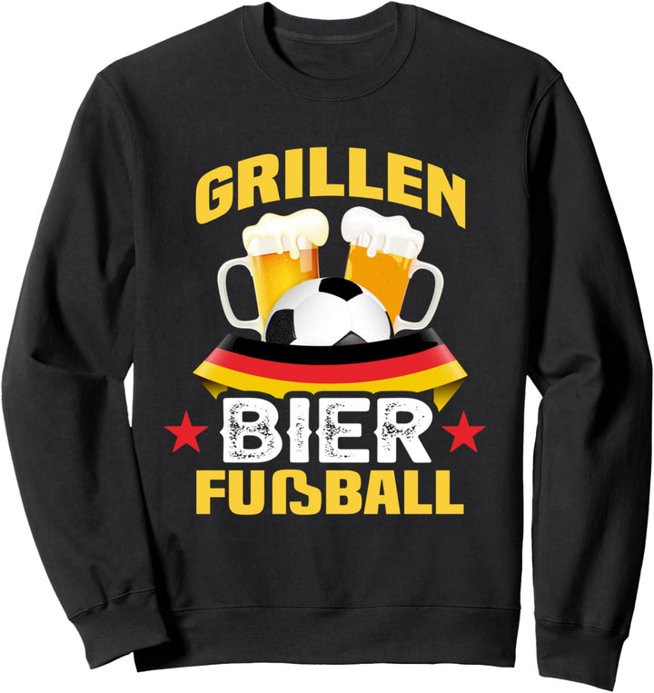 Grillen, Bier und Fussball Sweatshirt